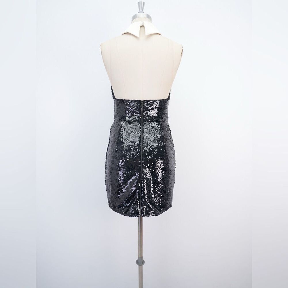 NWOT BRONX AND BANCO Wednesday Sequin Halterneck Mini Dress - Picture 8 of 16